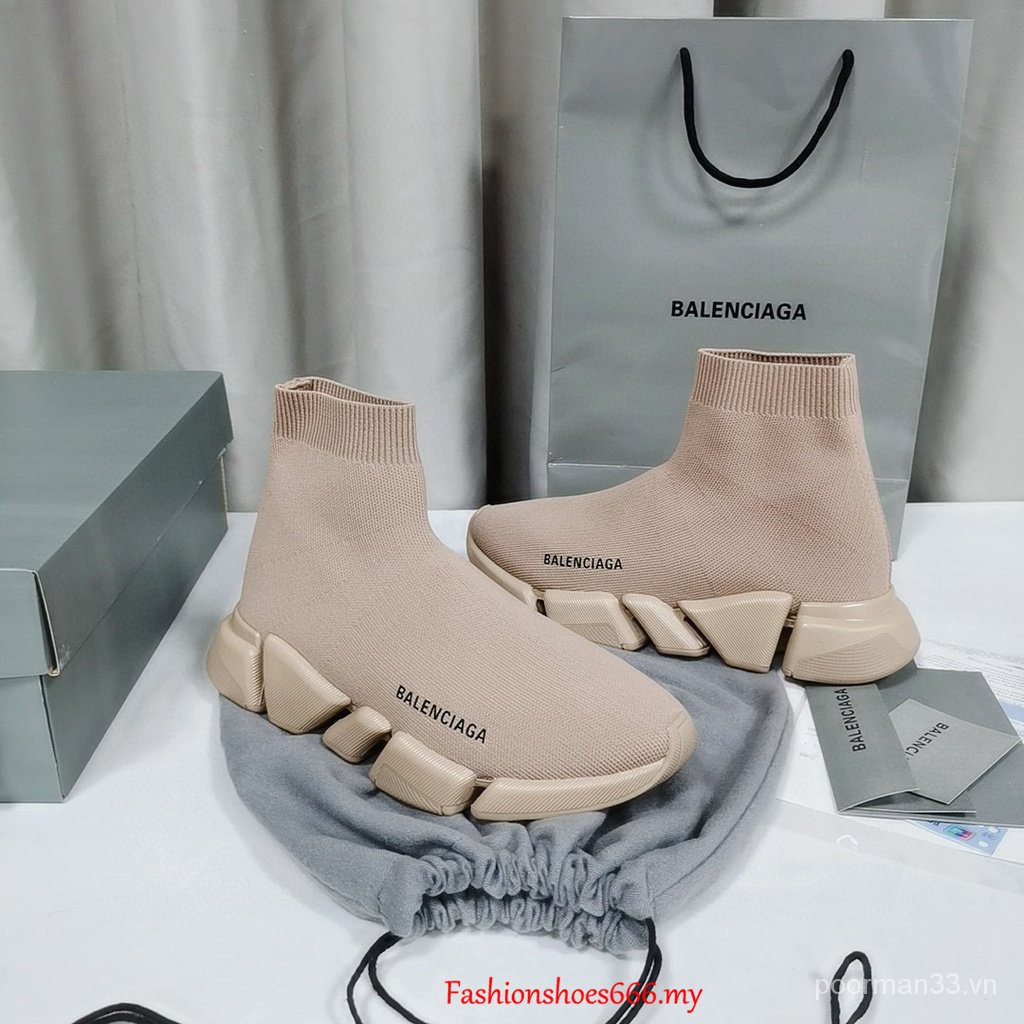 Toàn Bộ Giày Thể Thao Balenciaga Speed 2.0 I94C 100% Vải Dệt Kim Thời Trang Cho Cặp Đôi