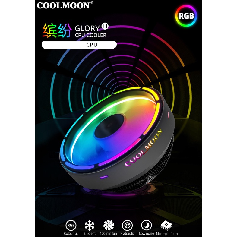 Quạt Tản Nhiệt, Fan CPU UFO X Led RGB - Tự Động Đổi Màu Và Hiệu Ứng