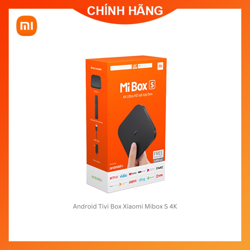 Android Tivi Box Xiaomi Mibox S 4K (Android 8.1) Tiếng Việt