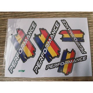 Bộ tem dán performance màu vàng new