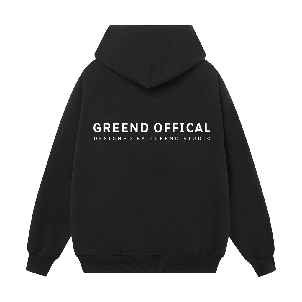 Áo khoác hoodie nam nữ GREEND Unisex Nỉ Bông Basic Local Brand Form rộng HD05