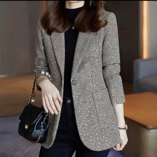 Áo khoác blazer đính kim sa lấp lánh phong cách hàn quốc sang trọng cho nữ