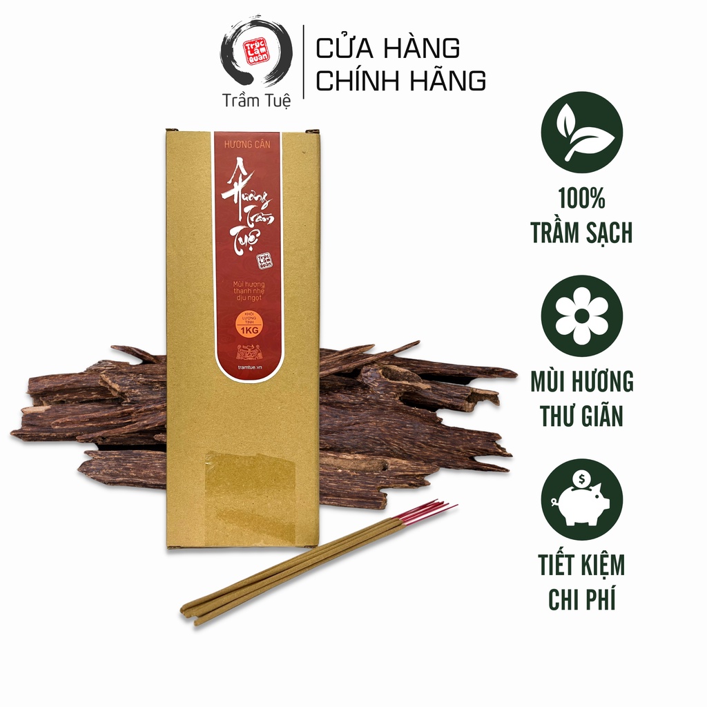 Nhang ký trầm hương Trầm Tuệ với 100% nguyên liệu sạch tỏa hương thơm dịu, sâu lắng và giúp tiết kiệm chi phí
