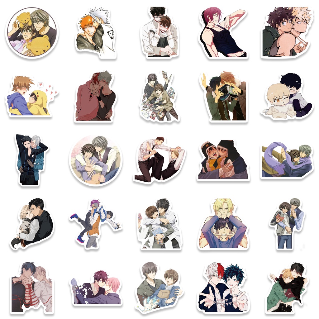 ❉ Hình Dán Anime BL Series 01 Cho Bé Trai ❉ Bộ 50 Sticker Chống Thấm Nước Họa Tiết Doodle Hợp Thời Trang