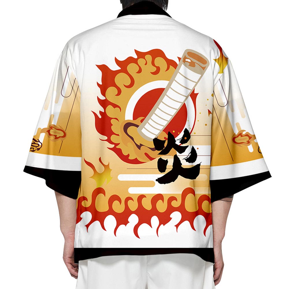 Áo Khoác kimono In Hình Demon Slayer the blade of the ghost Yan Zhu purgatory Shou Lang