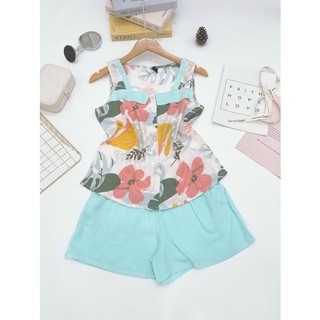 Bộ Đùi Tole Lanh Phối Màu VNXK F21, Đồ Tole Nữ Mặc Nhà