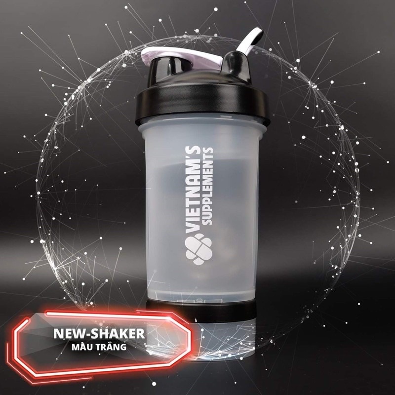Bình SHAKER Gym, bình nước thể thao, chạy bộ, đạp xe nhựa cao cấp an toàn