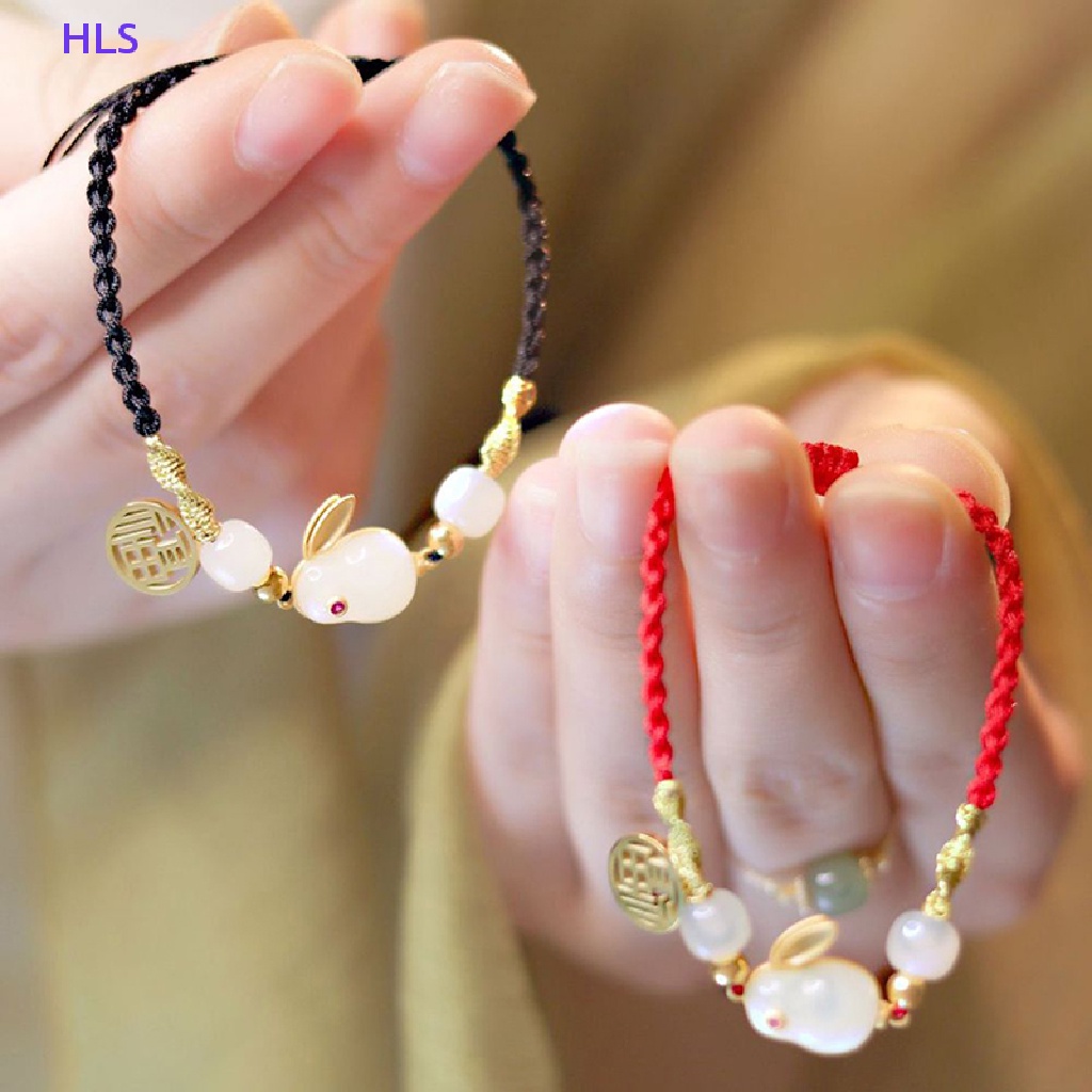[HLS] Vòng Tay Dây Bện Thủ Công Tự Làm Mặt Hình Thỏ Năm Mới 2023 Dễ Thương Làm Quà Tặng Cho Bạn Gái / Học Sinh