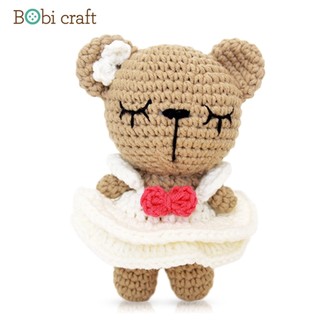 Thú bông len Bobicraft - Gấu cái DIY - Đồ chơi an toàn Quà tặng bé