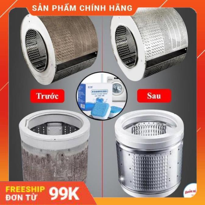 Hộp 12 Viên Tẩy Vệ Sinh Lồng Máy Giặt Diệt Khuẩn, Khử Mùi, Tẩy Chất Cặn Hiệu Quả- br00211