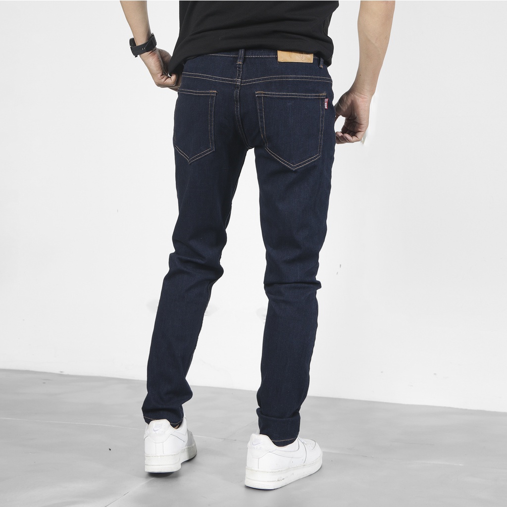 Quần jean nam skinny QJ95 Nigo màu xanh đậm Navy ống ôm co giãn cao cấp