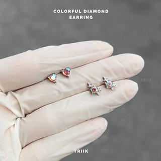 Khuyên tai đá màu - Colorful Dia Earring