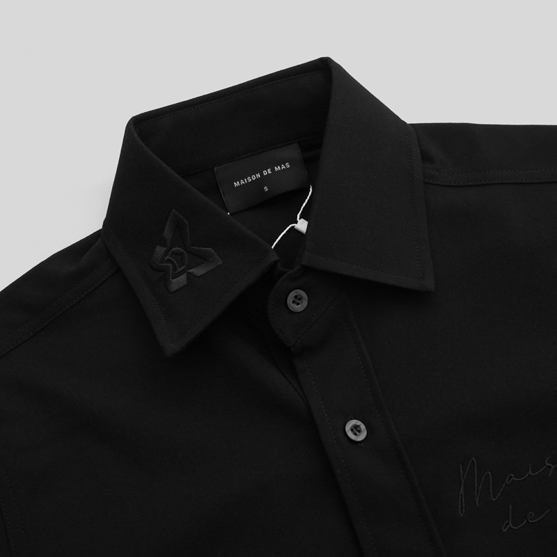 Áo sơ mi tay dài Slim Eazy Iron Shirt - Black