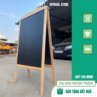 Bảng menu nhà hàng, kt:60x120cm, loại 2 mặt có vòm hình mái nhà - tặng kèm bút dạ quang kèm phấn, bông lau