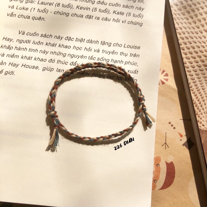 Vòng tay, vòng chân nam nữ bính nhỏ thắt nút 2 bên