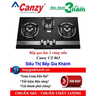 [HCM]Bếp gas âm 3 vùng nấu Canzy CZ 863