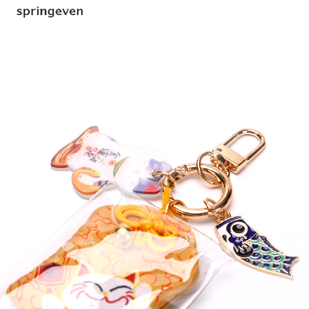 1 Móc Khóa May Mắn Omamori Maneki Neko Dispel Misfortune