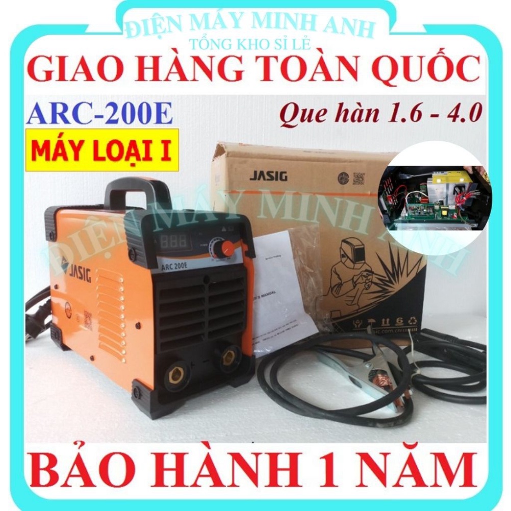 Máy hàn mini điện tử hàn que thiết sắt loại tốt siêu nhỏ cầm tay JASIC ARC 200E chính hãng hồng ký mig