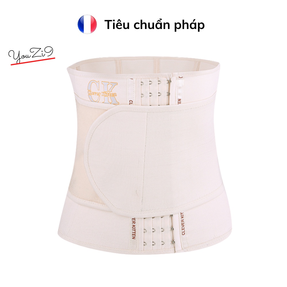 Đai nịt bụng latex YOUZI9 hỗ trợ miếng dán quấn tan mỡ định hình siết eo