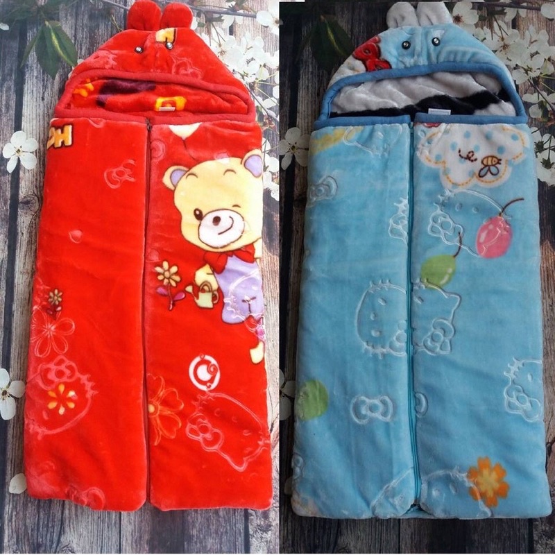 Chăn ủ sơ sinh 0-1 tuổi có khoá kéo