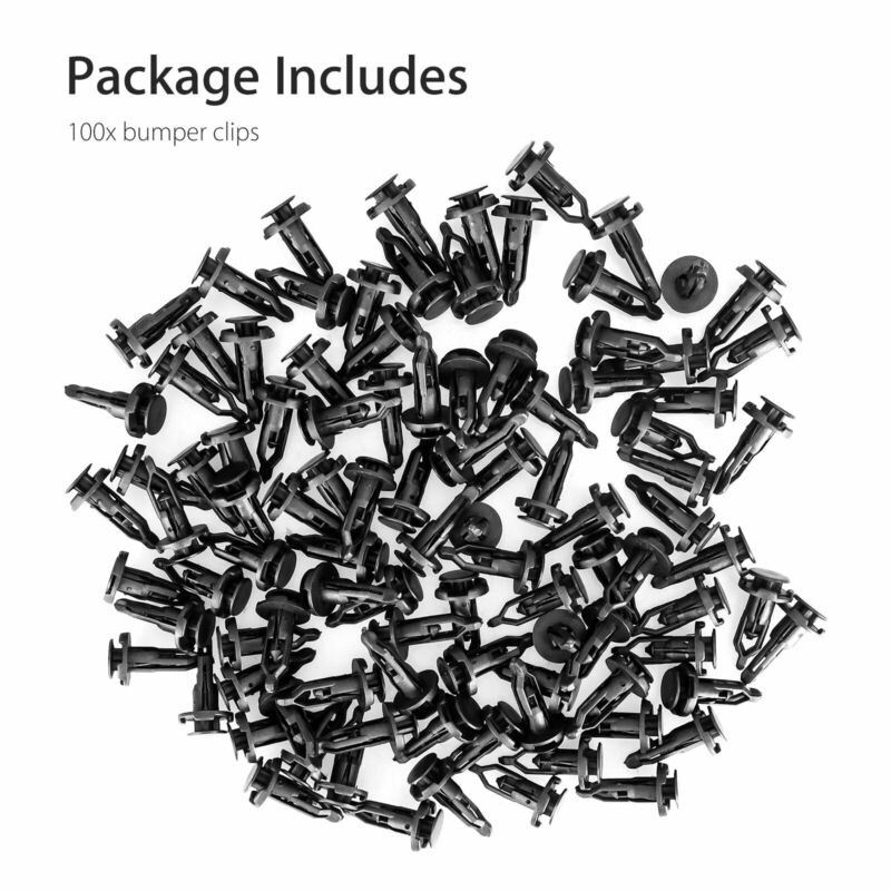 Set 100 Đinh Tán Nhựa Màu Đen 9mm Cho Xe Hơi