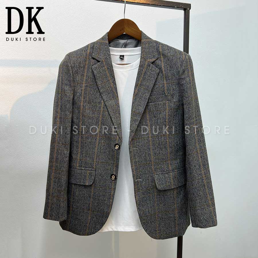 Áo vest nam, áo blazer nam 2 nút Hàn Quốc kẻ caro vintage cực sang ADK0006 - DUKI STORE | BigBuy360 - bigbuy360.vn