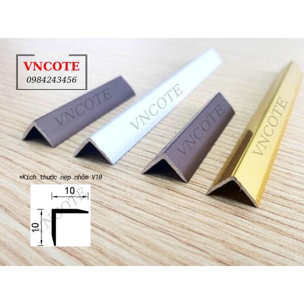 Nẹp nhôm chữ V trang trí nội thất, thanh dài 2,5m - Vật liệu xâu dựng uy tín và chất lượng tại Việt Nam