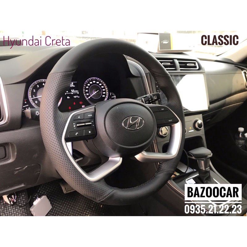 Bọc vô lăng kiểu khâu Hyundai Creta , i20 , Stargazer