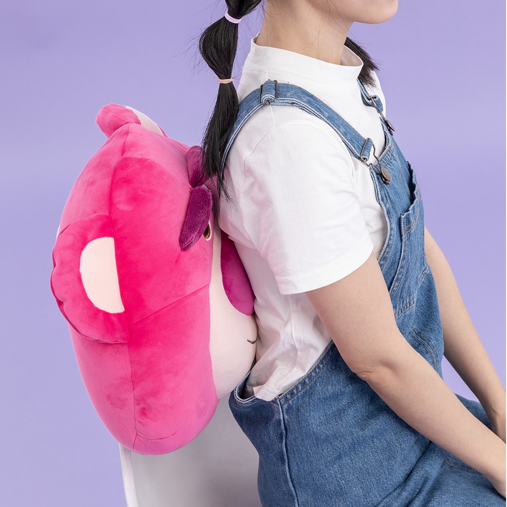 Gối tựa lưng Hình gấu Lotso Huggin Miniso chính hãng mềm mại đáng yêu