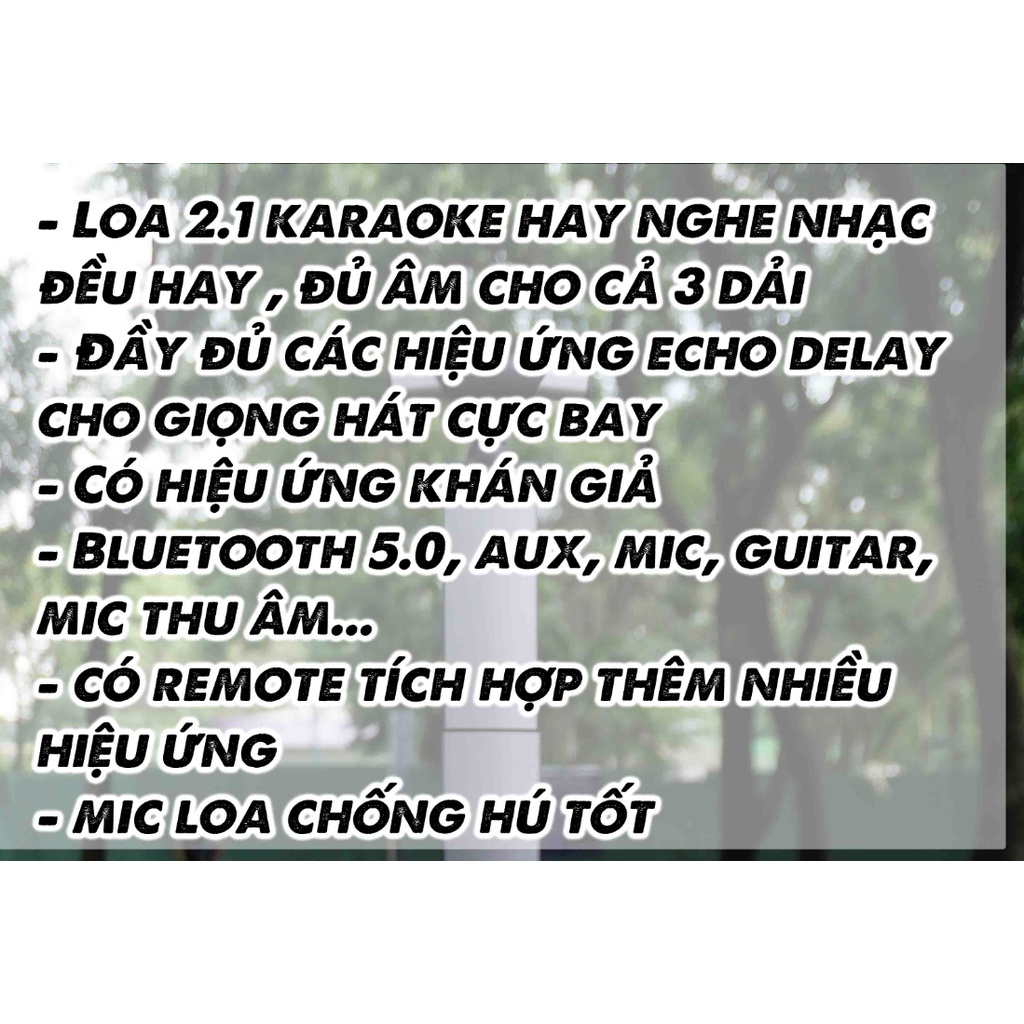 Loa Kéo Karaoke 2.1 Công Suất Lớn, Bass Mạnh, Vỏ Da Sang Trọng, MTMAX BM07
