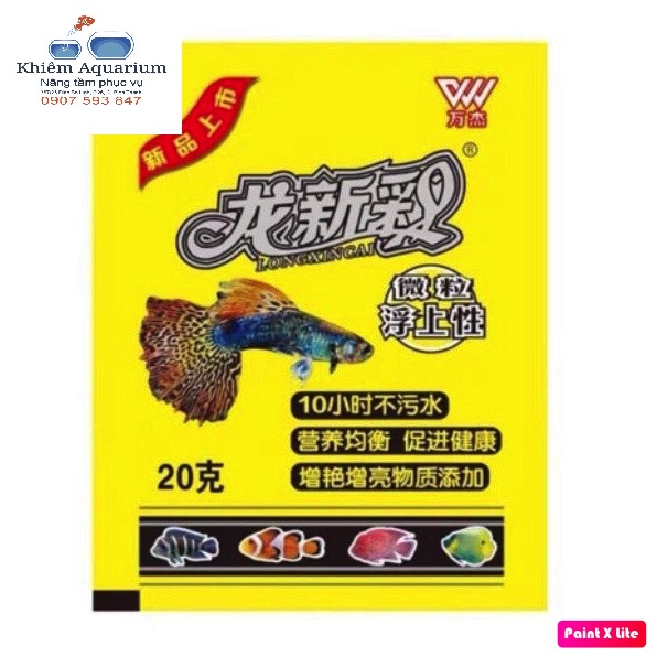 Combo 20 gói Thức Ăn Cho Cá Thủy Sinh, Cá Guppy, Huyết kiếm, cá vàng nhỏ, thần tiên Các Loại Cá Khác | 20gr