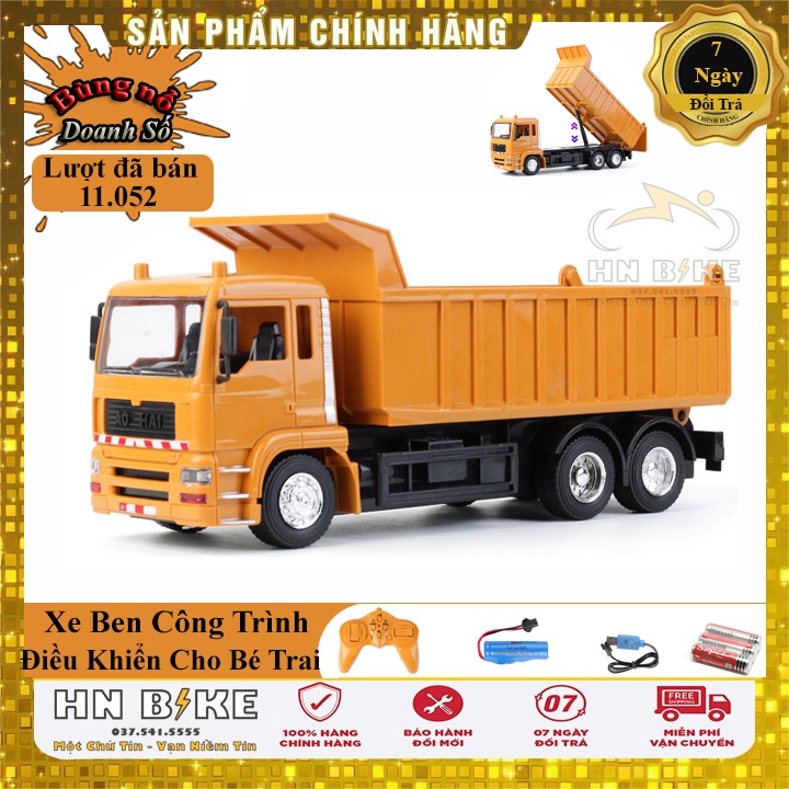 Xe cẩu điều khiển từ xa, Mẫu cẩu cỡ lớn nâng - hạ pit tông bằng nút ấn, kèm pin và sạc