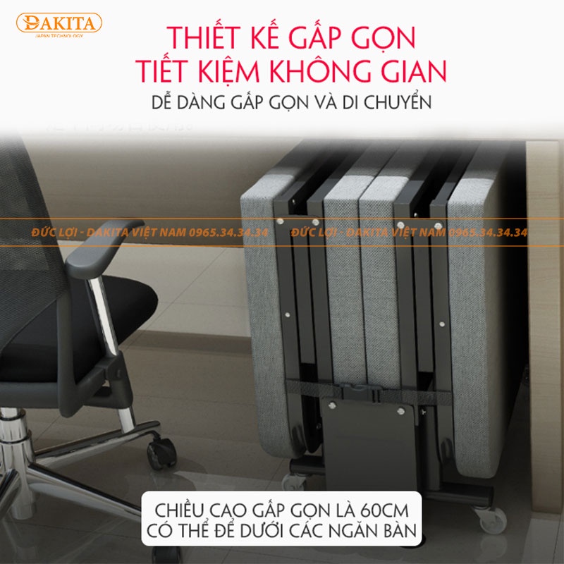 Giường Ngủ DAKITA Kết Hợp Ghế Ngồi Đa Năng Hiện Đại Mẫu Mới 2022 Model DKB-460 Màu Xám