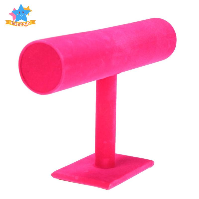 Giá Đỡ Trưng Bày Trang Sức Hình Chữ T Màu Hồng