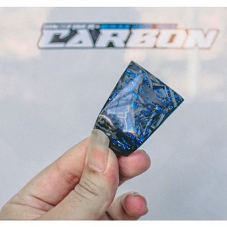 Nút đầu đèn exciter 150 - 2019 ốp vải carbon fiber foged xanh dương sợi nhỏ cao cấp
