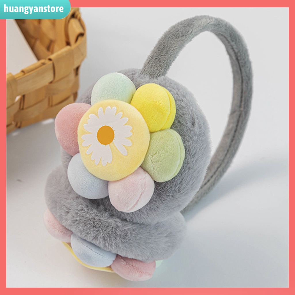 HY/ Bông Chụp Tai Giữ Ấm Hoạ Tiết Hoa Hướng Dương Cho Bé