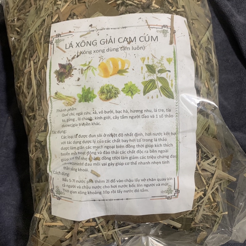 1kg Lá xông giải cảm cúm 100% tự nhiên