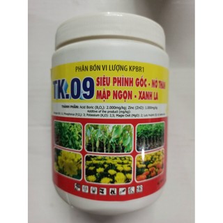 Phân bón vi lượng tk.09 - siêu phình gốc - nở thân mập ngọn - xanh lá - hộp 500g