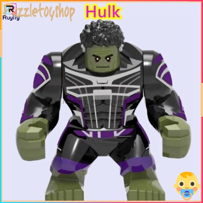 Mô Hình Lắp Ráp Nhân Vật Siêu Anh Hùng Marvel Hulk Thor Iron Man Thanos RU3