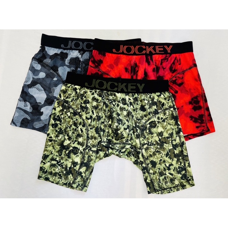 Combo 3pcs quần lót boxer nam Jockey, chất liệu 90%polyester 10%spandex co giản 4 chiều,màu sắc đa dạng,thoáng mát