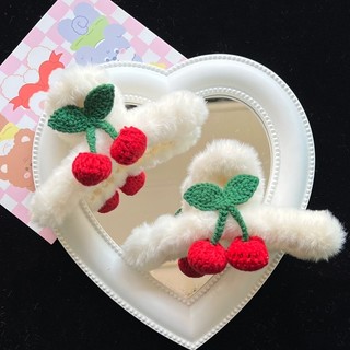 Kẹp tóc cherry 🍒 xinh yêu kẹp tóc Đan len HandMade