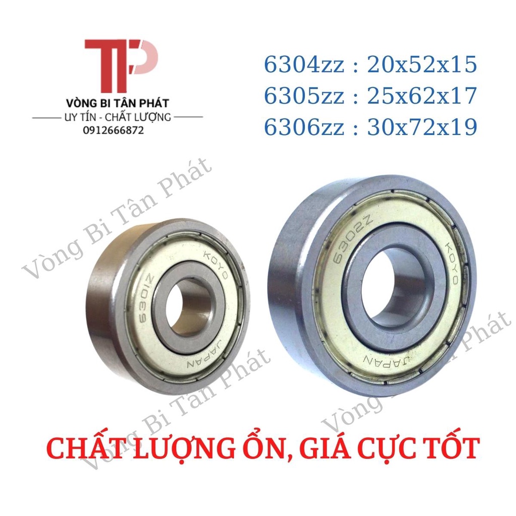 Vòng bi bạc đạn 6304 , 6305, 6306 Koyo