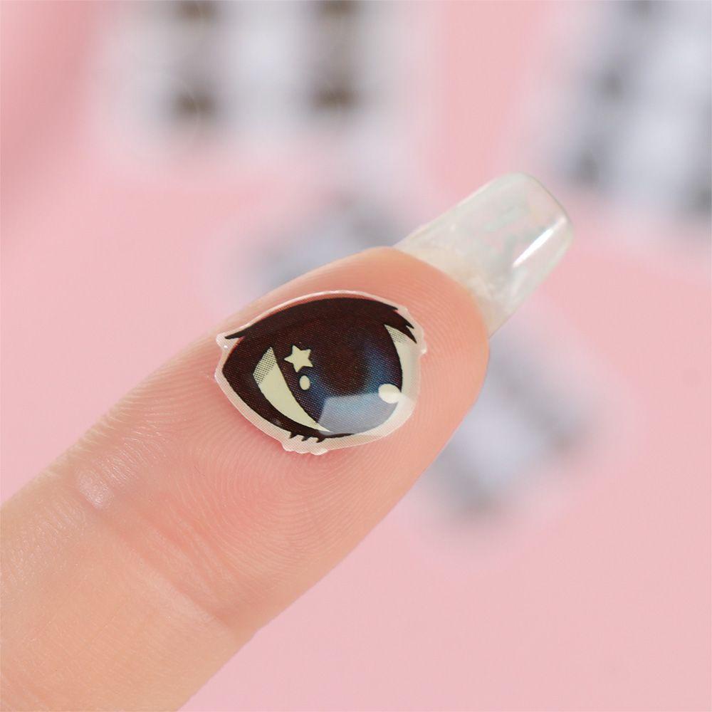 RAINBOW Bộ 5 Miếng Dán Mắt Kính Nhiều Kiểu Dáng Họa Tiết Hoạt Hình 8mm / 10mm / 12mm