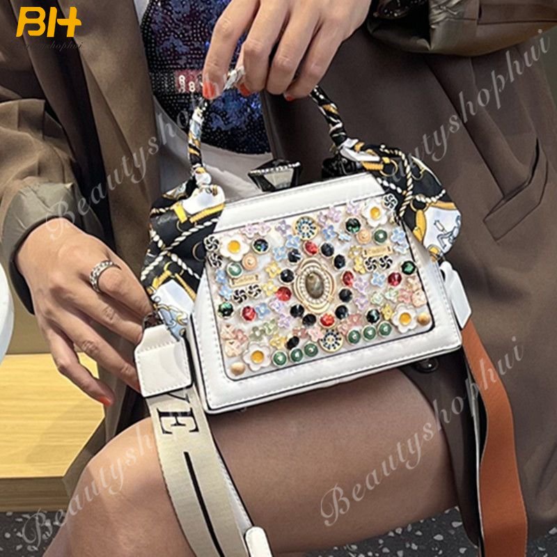 Túi Hộp Vuông Nhỏ Đeo Chéo Đính Đá Thời Trang Mới 2022 Cho Nữ