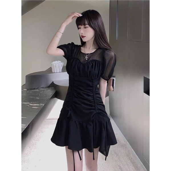 Đầm phối lưới nhúng bèo Big size dành cho khách ngoại cỡ từ 60-90 ký