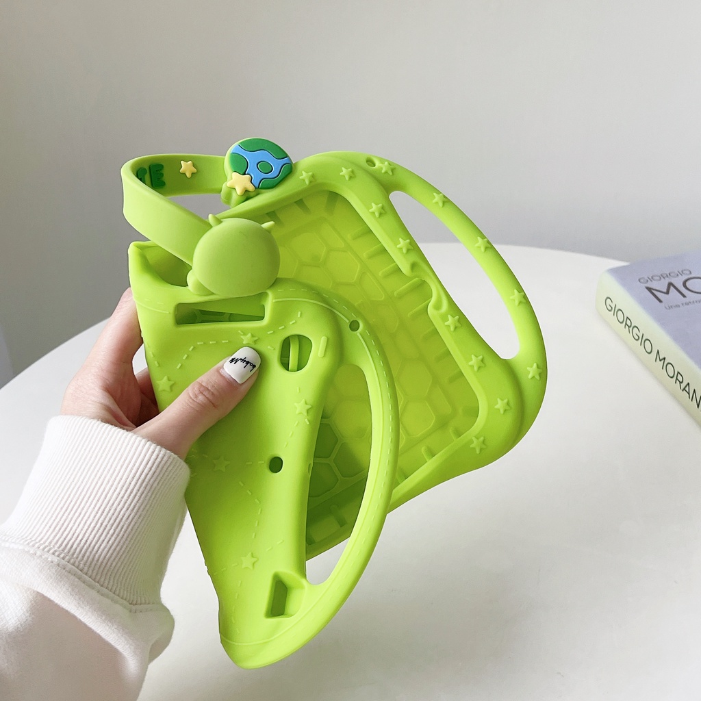 Ốp Máy Tính Bảng Silicon Chống Sốc Có Tay Cầm Dễ Thương Cho iPad 10.2 2021 / 2020 / 2019 Air Mini 1 2 3 4 5 6 Pro 2017 2018