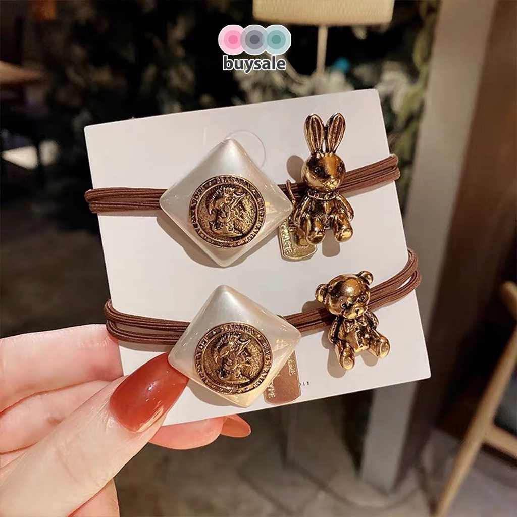 Thun buộc tóc gấu, thỏ kiểu Hàn Quốc, thiết kế độc đáo, chất thun chắc chắn, không gây gãy tóc - BuySales - BSPK304