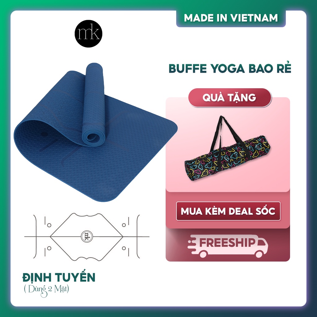 Thảm yoga MIKIE MAT 1 màu định tuyến Master Mat 6mm