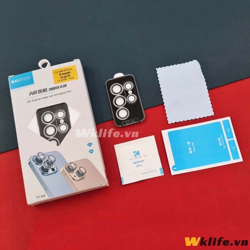 Dán kính bảo vệ camera samsung S23 ultra s23 plus s22 ultra s22 plus chính hãng kuzoom