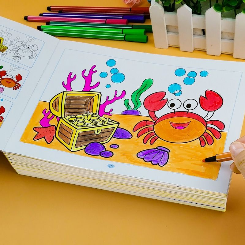 Sách Tô Màu Graffiti Độc Đáo Cho Bé Mẫu Giáo 3-4 - 5-6 - 7 Tuổi